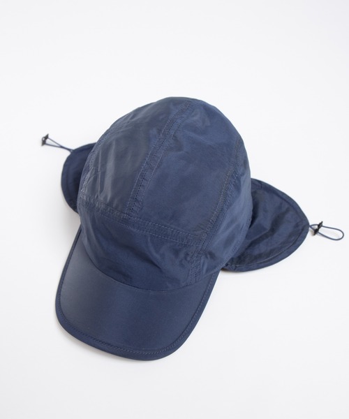RACAL(ラカル)の「Ear Tab Shiny Summer Cap / 耳当て付きシャイニーサマーキャップ(キャップ・レディース・ネイビー/アイボリー/ブラック・FREE)」の16枚目の写真