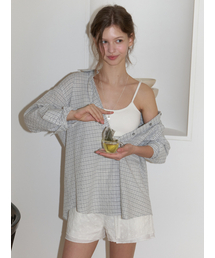 RE_L（リエル）の「[3rd] Bail overfit shirt (gray check)（シャツ/ブラウス）」