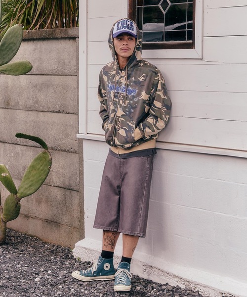 WOKE EDGE(ウォークエッジ)の「WOKE EDGE / ウォークエッジ DIAMOND LOGO ZIP HOODIE(パーカー・メンズ・カーキ・MEDIUM/LARGE)」の2枚目の写真