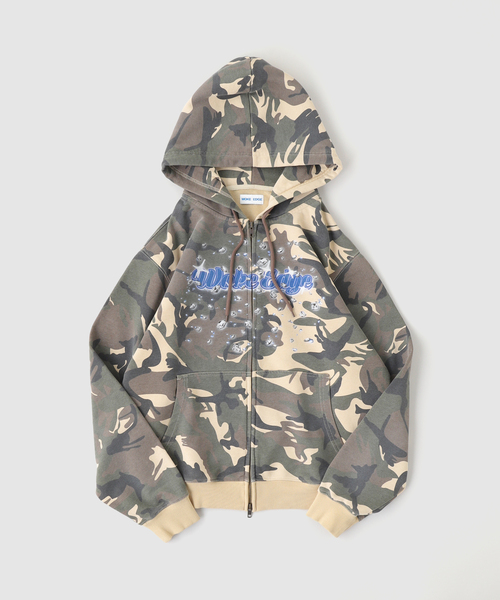 WOKE EDGE(ウォークエッジ)の「WOKE EDGE / ウォークエッジ DIAMOND LOGO ZIP HOODIE(パーカー・メンズ・カーキ・MEDIUM/LARGE)」の5枚目の写真