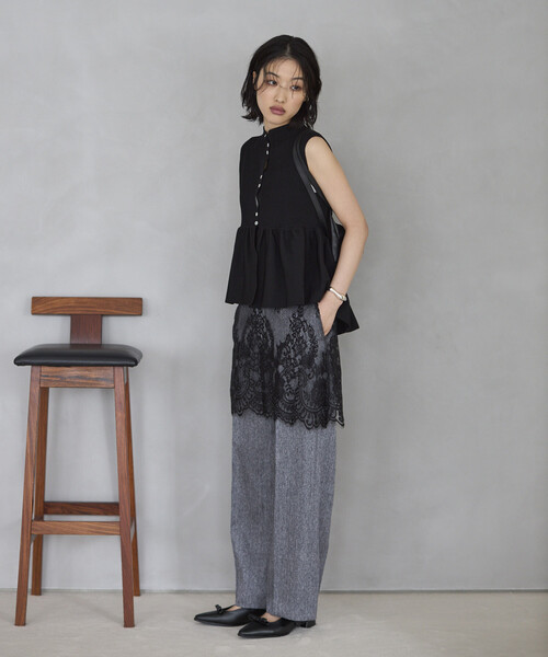 Firsthand(ファーストハンド)の「Firsthand/ファーストハンド ジャパンメイド ホールガーメント ペプラム ベスト(ベスト・レディース・ブラック/ベージュ/レッド・FREE)」の18枚目の写真