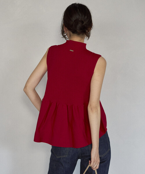 Firsthand（ファーストハンド）の「Firsthand/ファーストハンド ジャパンメイド ホールガーメント ペプラム ベスト（ベスト・レディース・ブラック/ベージュ/レッド・FREE）」の13枚目の写真