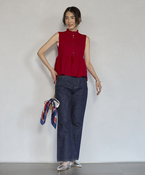 Firsthand（ファーストハンド）の「Firsthand/ファーストハンド ジャパンメイド ホールガーメント ペプラム ベスト（ベスト・レディース・ブラック/ベージュ/レッド・FREE）」の20枚目の写真