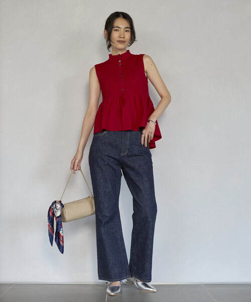 Firsthand（ファーストハンド）の「Firsthand/ファーストハンド ジャパンメイド ホールガーメント ペプラム ベスト（ベスト・レディース・ブラック/ベージュ/レッド・FREE）」の21枚目の写真