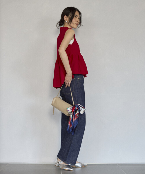 Firsthand（ファーストハンド）の「Firsthand/ファーストハンド ジャパンメイド ホールガーメント ペプラム ベスト（ベスト・レディース・ブラック/ベージュ/レッド・FREE）」の22枚目の写真