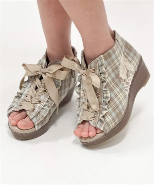 レースアップブーサン（サンダル）｜axes femme（アクシーズファム）の
