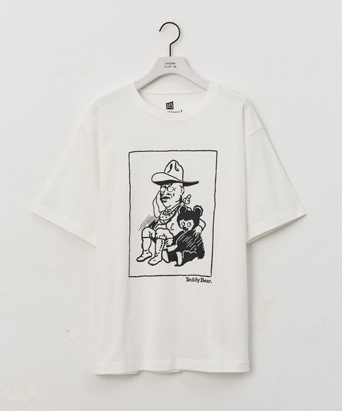 COLONY 2139(コロニートゥーワンスリーナイン)の「ConVenir/テディベアルーズベルトTEE(Tシャツ/カットソー・メンズ・ホワイト/ブラック・LARGE/MEDIUM/SMALL)」の1枚目の写真