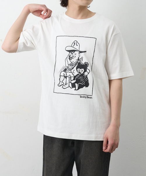 COLONY 2139(コロニートゥーワンスリーナイン)の「ConVenir/テディベアルーズベルトTEE(Tシャツ/カットソー・メンズ・ホワイト/ブラック・LARGE/MEDIUM/SMALL)」の3枚目の写真