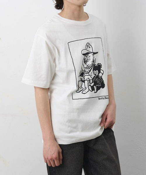COLONY 2139(コロニートゥーワンスリーナイン)の「ConVenir/テディベアルーズベルトTEE(Tシャツ/カットソー・メンズ・ホワイト/ブラック・LARGE/MEDIUM/SMALL)」の6枚目の写真