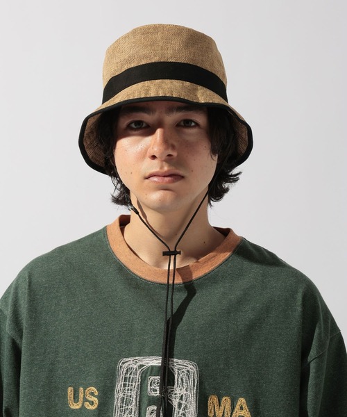 VLANK(ブランク)の「【VLANK(ブランク)】別注OUTDOOR HAT(ハット・メンズ・ナチュラル/ブラック・FREE)」の2枚目の写真