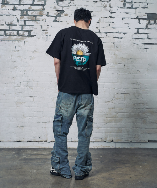 PEID(ペイド)の「PD HALF DAISY 半袖Tシャツ ブラック(Tシャツ/カットソー・レディース・ブラック・2/3/4/5/6/1)」の3枚目の写真