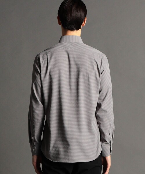 MONSIEUR NICOLE（ムッシュニコル）の「【ex/tra】DotAirサッカー カッタウェイカラーシャツ（シャツ/ブラウス・メンズ・ブルー/ホワイト/ライトグレー・MEDIUM/LARGE/SMALL/X-LARGE）」の9枚目の写真