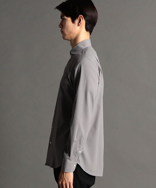 MONSIEUR NICOLE（ムッシュニコル）の「【ex/tra】DotAirサッカー カッタウェイカラーシャツ（シャツ/ブラウス・メンズ・ブルー/ホワイト/ライトグレー・MEDIUM/LARGE/SMALL/X-LARGE）」の10枚目の写真