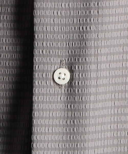 MONSIEUR NICOLE（ムッシュニコル）の「【ex/tra】DotAirサッカー カッタウェイカラーシャツ（シャツ/ブラウス・メンズ・ブルー/ホワイト/ライトグレー・MEDIUM/LARGE/SMALL/X-LARGE）」の14枚目の写真