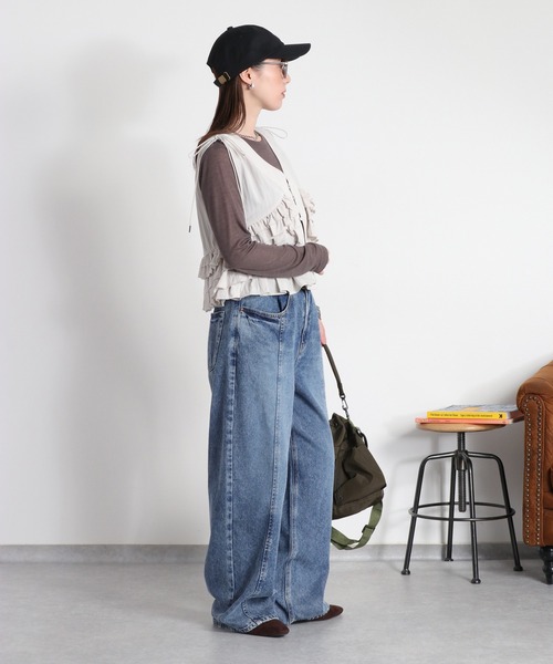 cepo(セポ)の「〈セットアイテム〉ベストセットロングスリーブTee(アンサンブル・レディース・チャコール/サックスブルー/グレー・M)」の11枚目の写真
