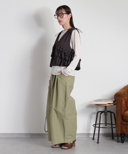 cepo(セポ)の「〈セットアイテム〉ベストセットロングスリーブTee(アンサンブル・レディース・チャコール/サックスブルー/グレー・M)」の6枚目の写真