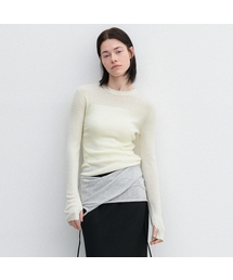 AN SHEER FRESH RIBBED SLIM KNIT (T-7190)