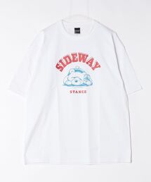 【SIDEWAYSTANCE】ダウナーベアカレッジロゴ半袖Tシャツ 70704