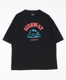 【SIDEWAYSTANCE】ダウナーベアカレッジロゴ半袖Tシャツ 70704