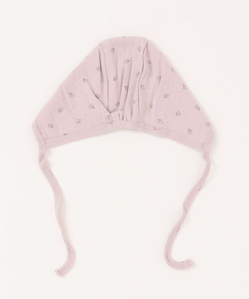 Quincy Mae（クインシーメイ）の「【Bs】【it】【Quincy Mae】25AW / Baby Bonnet（ニットキャップ/ビーニー・キッズ・ピンク系・12-24M）」の2枚目の写真