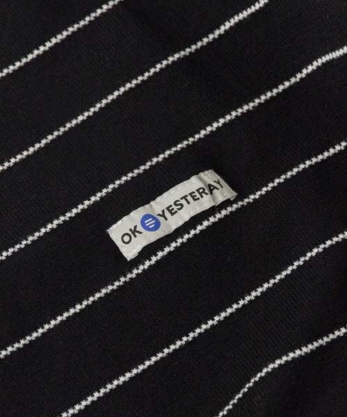 OK YESTERDAY(オッケーイエスタデイ)の「OK YESTERDAY / オーケー イエスタデイ ショートスリーブ ボーダーニット / SHORT-SLEEVE BORDER KNIT 秋 秋服 2026年秋冬 冬服(ニット/セーター・メンズ・ネイビー/ブラック/グレー・FREE)」の21枚目の写真