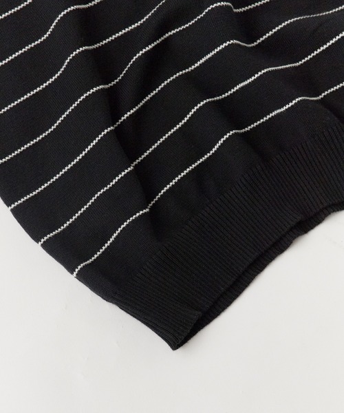 OK YESTERDAY(オッケーイエスタデイ)の「OK YESTERDAY / オーケー イエスタデイ ショートスリーブ ボーダーニット / SHORT-SLEEVE BORDER KNIT 秋 秋服 2026年秋冬 冬服(ニット/セーター・メンズ・ネイビー/ブラック/グレー・FREE)」の20枚目の写真