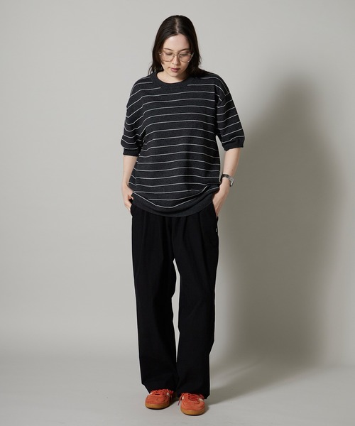 OK YESTERDAY(オッケーイエスタデイ)の「OK YESTERDAY / オーケー イエスタデイ ショートスリーブ ボーダーニット / SHORT-SLEEVE BORDER KNIT 秋 秋服 2026年秋冬 冬服(ニット/セーター・メンズ・ネイビー/ブラック/グレー・FREE)」の9枚目の写真