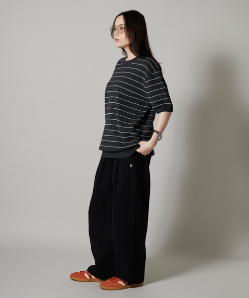 OK YESTERDAY(オッケーイエスタデイ)の「OK YESTERDAY / オーケー イエスタデイ ショートスリーブ ボーダーニット / SHORT-SLEEVE BORDER KNIT 秋 秋服 2026年秋冬 冬服(ニット/セーター・メンズ・ネイビー/ブラック/グレー・FREE)」の10枚目の写真