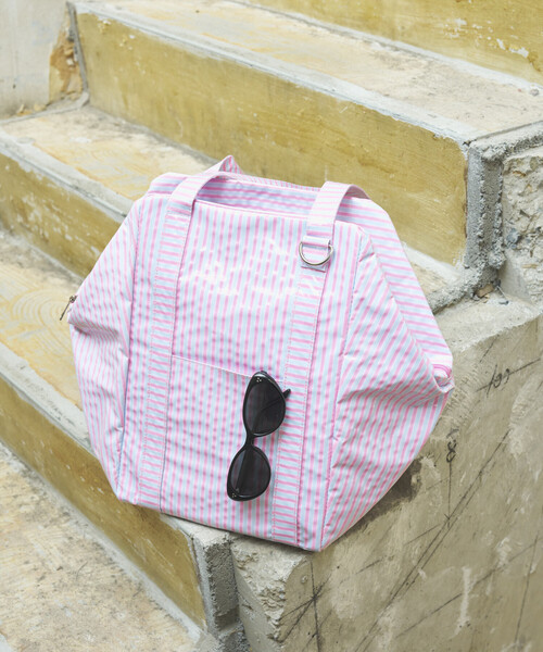 Firsthand（ファーストハンド）の「Firsthand/ファーストハンド ラミネート加工 ビッグトートバッグ（トートバッグ・レディース・ベージュ/ネイビー/ピンク・ONE SIZE）」の10枚目の写真