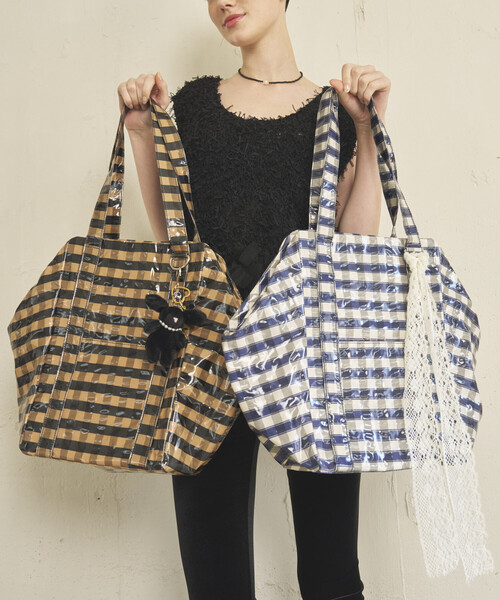 Firsthand（ファーストハンド）の「Firsthand/ファーストハンド ラミネート加工 ビッグトートバッグ（トートバッグ・レディース・ベージュ/ネイビー/ピンク・ONE SIZE）」の15枚目の写真