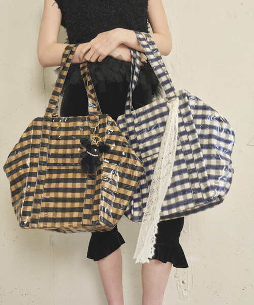 Firsthand（ファーストハンド）の「Firsthand/ファーストハンド ラミネート加工 ビッグトートバッグ（トートバッグ・レディース・ベージュ/ネイビー/ピンク・ONE SIZE）」の16枚目の写真