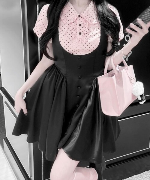 セール】【インフルエンサー企画】miko doll satin dress（ワンピース
