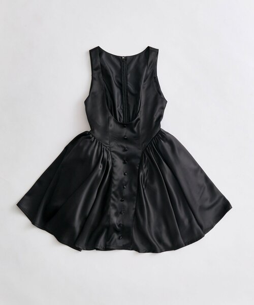 OLIVE des OLIVE(オリーブデオリーブ)の「【インフルエンサー企画】miko doll satin dress(ワンピース・レディース・ブラック/ピンク・FREE)」の3枚目の写真
