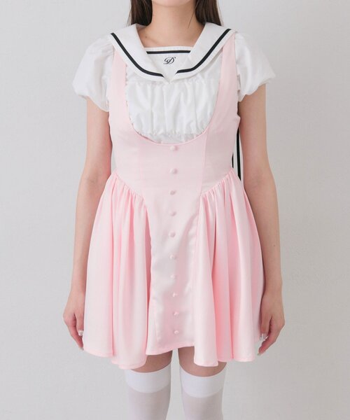 OLIVE des OLIVE(オリーブデオリーブ)の「【インフルエンサー企画】miko doll satin dress(ワンピース・レディース・ブラック/ピンク・FREE)」の13枚目の写真