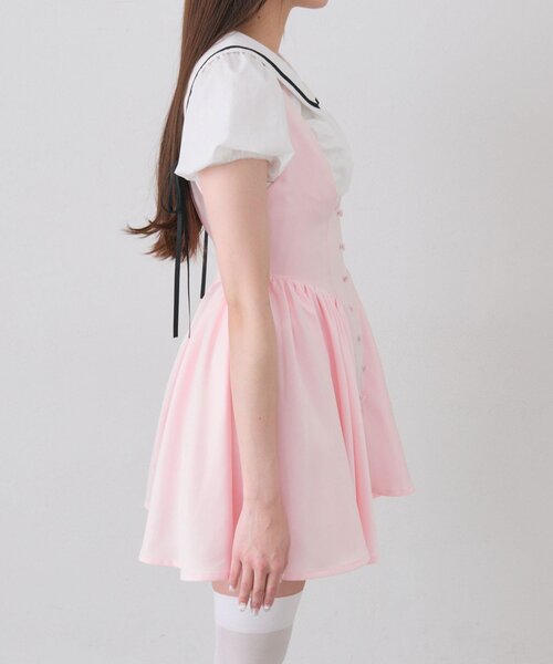 OLIVE des OLIVE(オリーブデオリーブ)の「【インフルエンサー企画】miko doll satin dress(ワンピース・レディース・ブラック/ピンク・FREE)」の14枚目の写真