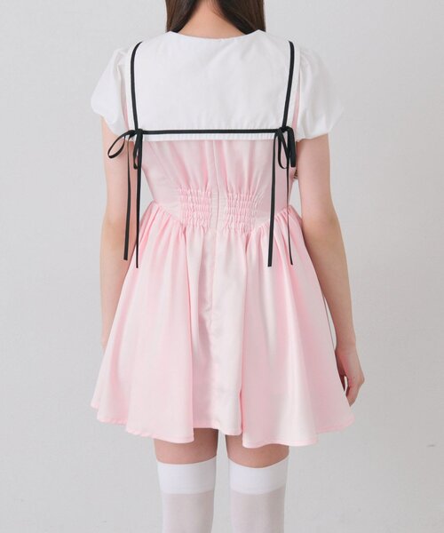 OLIVE des OLIVE(オリーブデオリーブ)の「【インフルエンサー企画】miko doll satin dress(ワンピース・レディース・ブラック/ピンク・FREE)」の15枚目の写真