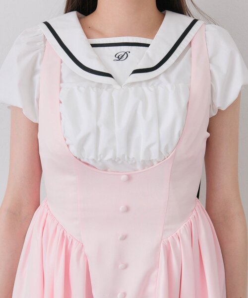 OLIVE des OLIVE(オリーブデオリーブ)の「【インフルエンサー企画】miko doll satin dress(ワンピース・レディース・ブラック/ピンク・FREE)」の16枚目の写真