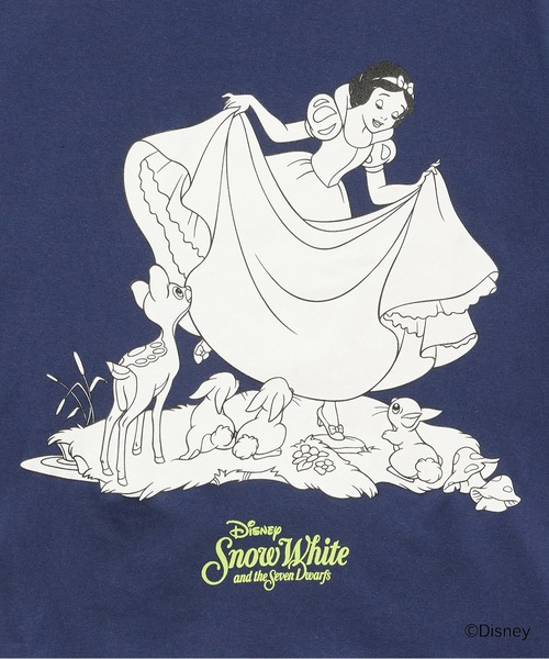 NON TOKYO(ノントーキョー)の「Disney 『Snow White』 NON TOKYO PRINT SHORT T-SHIRT(SNOW WHITE)(Tシャツ/カットソー・レディース・ホワイト/ネイビー・1/2)」の8枚目の写真