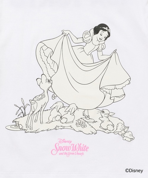 NON TOKYO(ノントーキョー)の「Disney 『Snow White』 NON TOKYO PRINT SHORT T-SHIRT(SNOW WHITE)(Tシャツ/カットソー・レディース・ホワイト/ネイビー・1/2)」の9枚目の写真