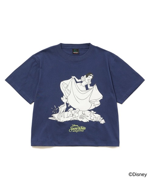 NON TOKYO(ノントーキョー)の「Disney 『Snow White』 NON TOKYO PRINT SHORT T-SHIRT(SNOW WHITE)(Tシャツ/カットソー・レディース・ホワイト/ネイビー・1/2)」の4枚目の写真