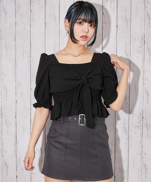 GORGE（ゴージ）の「《フロントリボン×シャーリング》ブラウス／フェミニン／春夏／全3色（シャツ/ブラウス・レディース・オフホワイト/アイボリー系/ブラック・F）」の20枚目の写真