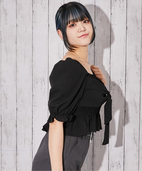 GORGE（ゴージ）の「《フロントリボン×シャーリング》ブラウス／フェミニン／春夏／全3色（シャツ/ブラウス・レディース・オフホワイト/アイボリー系/ブラック・F）」の19枚目の写真