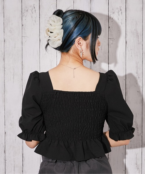 GORGE（ゴージ）の「《フロントリボン×シャーリング》ブラウス／フェミニン／春夏／全3色（シャツ/ブラウス・レディース・オフホワイト/アイボリー系/ブラック・F）」の18枚目の写真