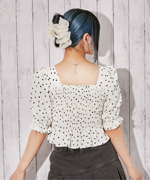 GORGE（ゴージ）の「《フロントリボン×シャーリング》ブラウス／フェミニン／春夏／全3色（シャツ/ブラウス・レディース・オフホワイト/アイボリー系/ブラック・F）」の13枚目の写真