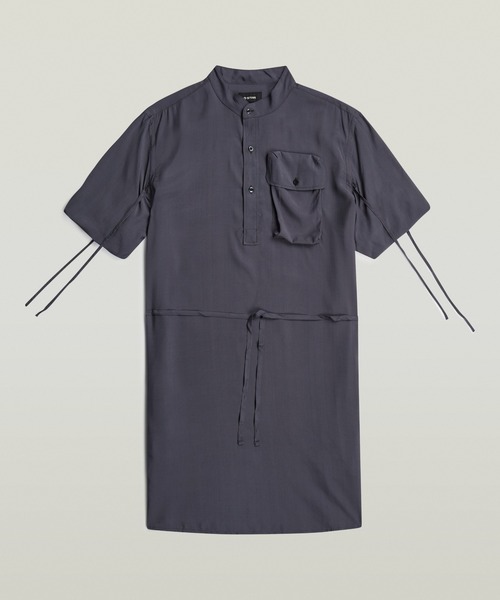 G-STAR（ジースター）の「Fluid Dress/ミリタリーディテールフロントポケットデザインシャツワンピース（ワンピース・レディース・グレー系その他/カーキオリーブ・MEDIUM/SMALL/X-SMALL）」の6枚目の写真