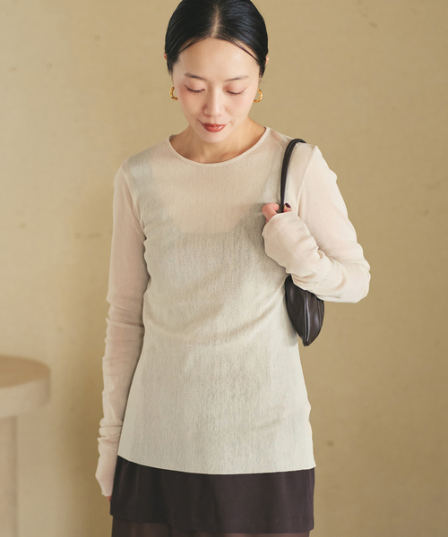 plage(プラージュ)の「《追加》Mesh Sheer ロンT 6(Tシャツ/カットソー・レディース・ベージュ系その他/ホワイト・FREE)」の19枚目の写真