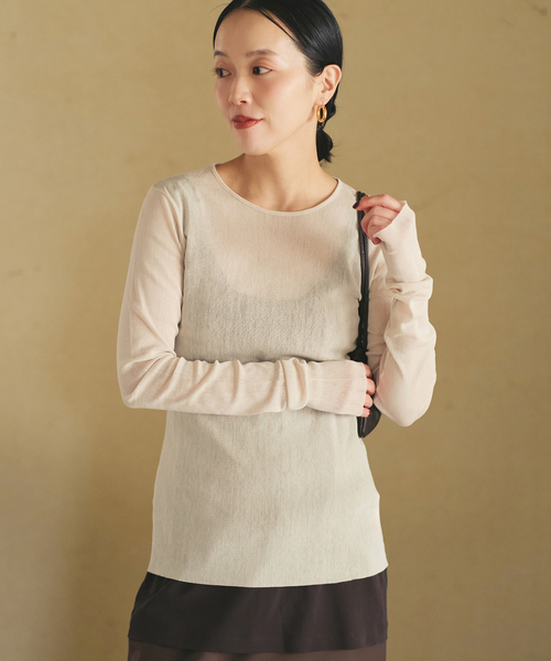 plage(プラージュ)の「《追加》Mesh Sheer ロンT 6(Tシャツ/カットソー・レディース・ベージュ系その他/ホワイト・FREE)」の20枚目の写真