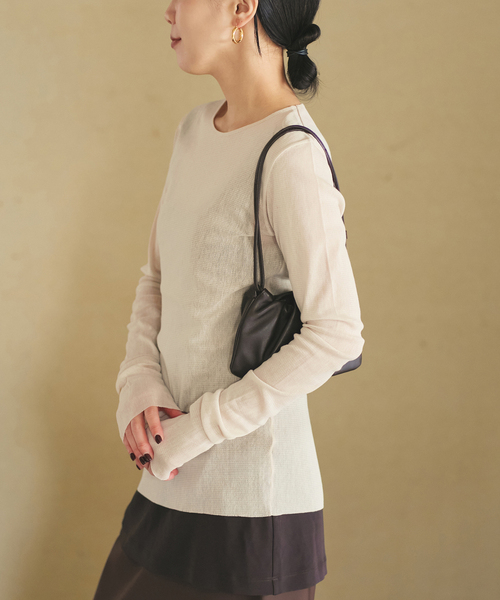 plage(プラージュ)の「《追加》Mesh Sheer ロンT 6(Tシャツ/カットソー・レディース・ベージュ系その他/ホワイト・FREE)」の21枚目の写真