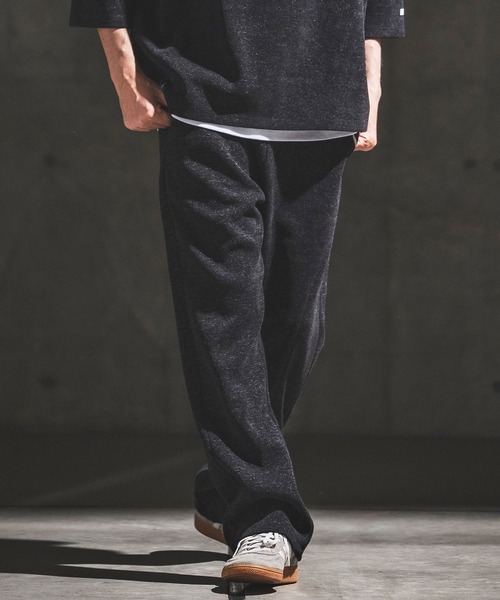 GLIMCLAP（グリムクラップ）の「mp14933- Melange Rib-Bonded Semi-Flare Pants カットソーパンツ(202-057-gls-cg)（その他パンツ・メンズ・ブラック×ホワイト/オフホワイト/ホワイト×ブラック/ブラック・S/M/L）」の7枚目の写真