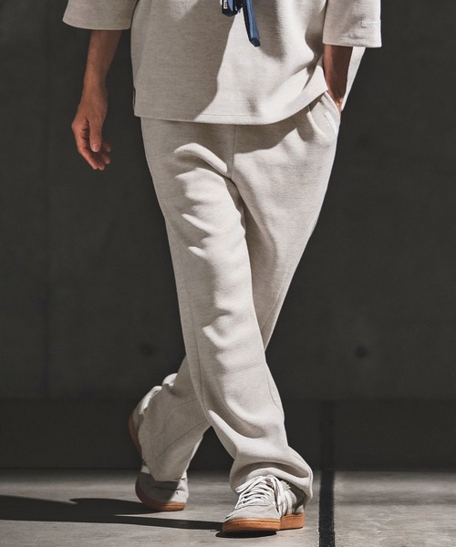 GLIMCLAP（グリムクラップ）の「mp14933- Melange Rib-Bonded Semi-Flare Pants カットソーパンツ(202-057-gls-cg)（その他パンツ・メンズ・ブラック×ホワイト/オフホワイト/ホワイト×ブラック/ブラック・S/M/L）」の20枚目の写真